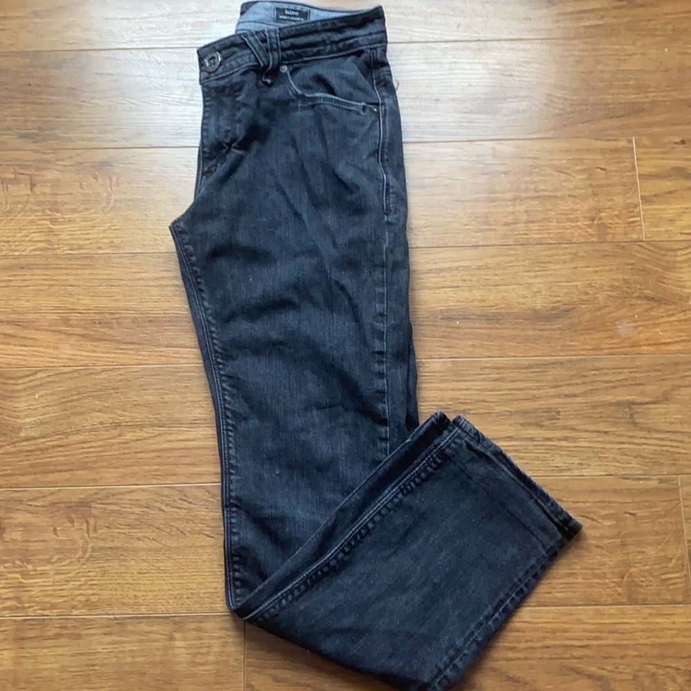 Volcom size 30 black jeans solver modern straight fit